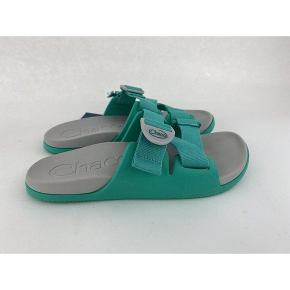 Chaco Chillos Slide Teal Women's Slides Sandals Z Strap Adjustable Blue Green - Picture 4 of 9
